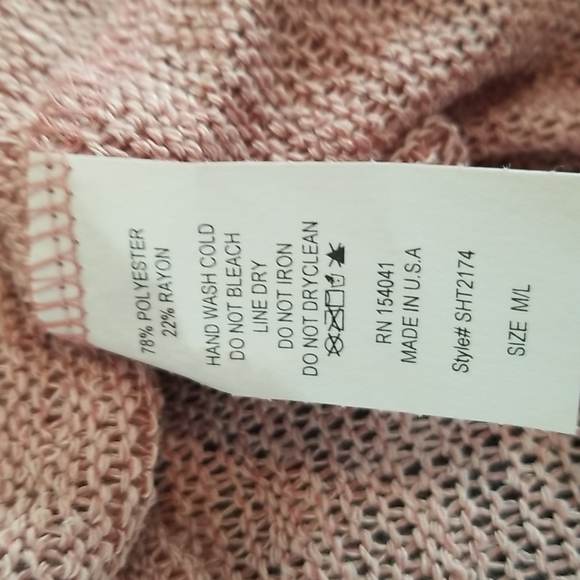 Spring Haze LA short sleeve poncho dusty pink M/L - Picture 6 of 6